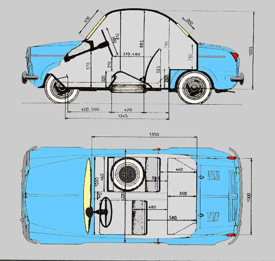 Autostoriche: ACMA Vespa 400 1 vespa-400-dimensions2