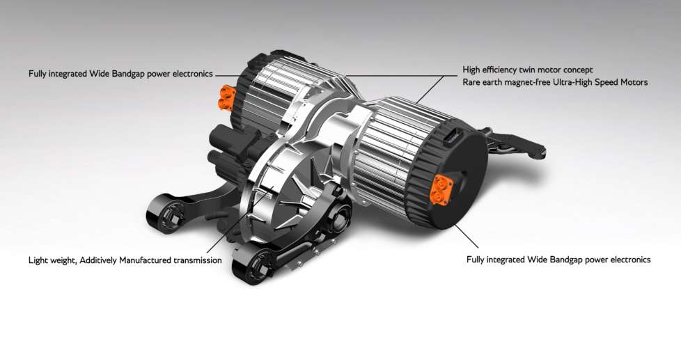 Bentley: OCTOPUS, un e-Axle, compatto ed efficiente per il futuro della trazione elettrica 3 OCTOPUS e axle annotated 2 978x500 1