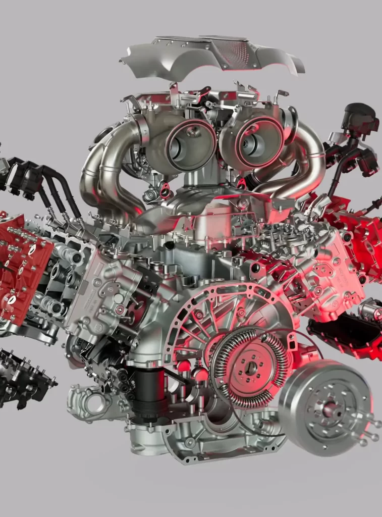 Analisi Tecnica: Ferrari F80, L'Hypercar da 1200 CV per gli 80 Anni del Cavallino 7 Ferrari F80 F250 engine motore 757x1024 1